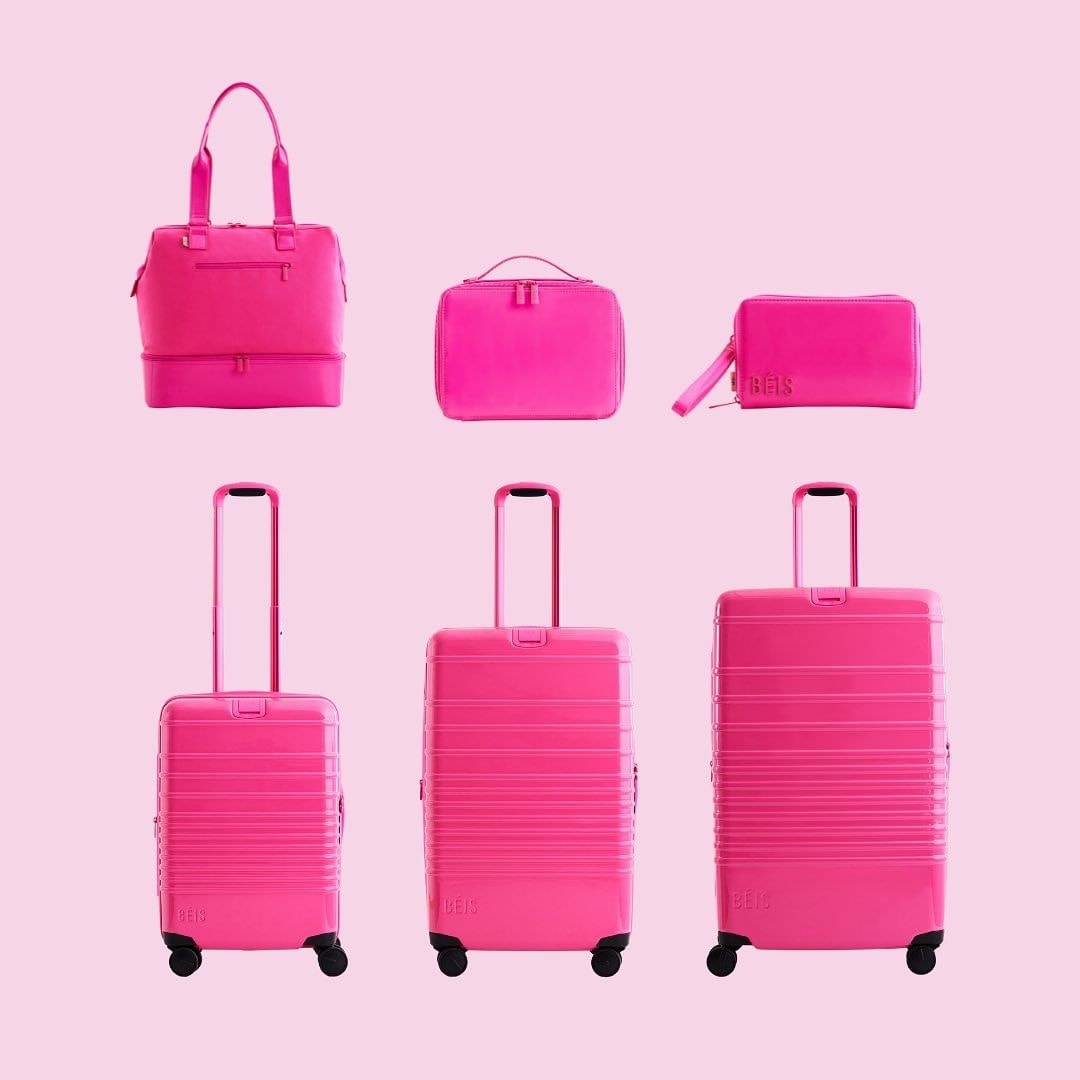 Shay Mitchell's travel and luggage brand Béis recently launched a Barbie movie-inspired collection