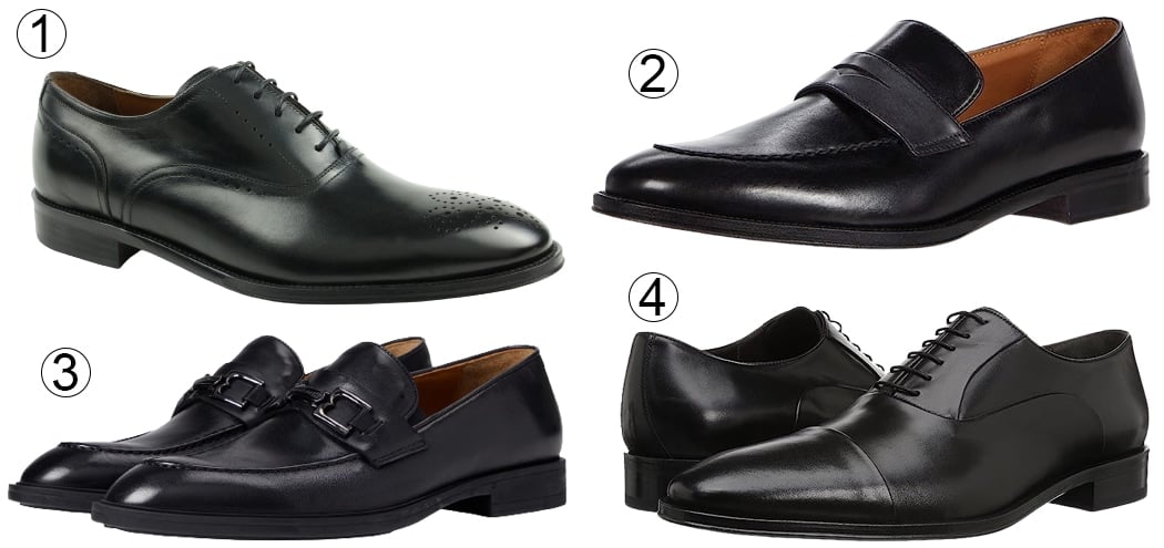 1. Bruno Magli Arno Medallion Toe Oxford; 2. Bruno Magli Arezzo Loafer; 3. Bruno Magli Riccardo Loafers; 4. Bruno Magli Maioco Lace-Up Dress Shoes