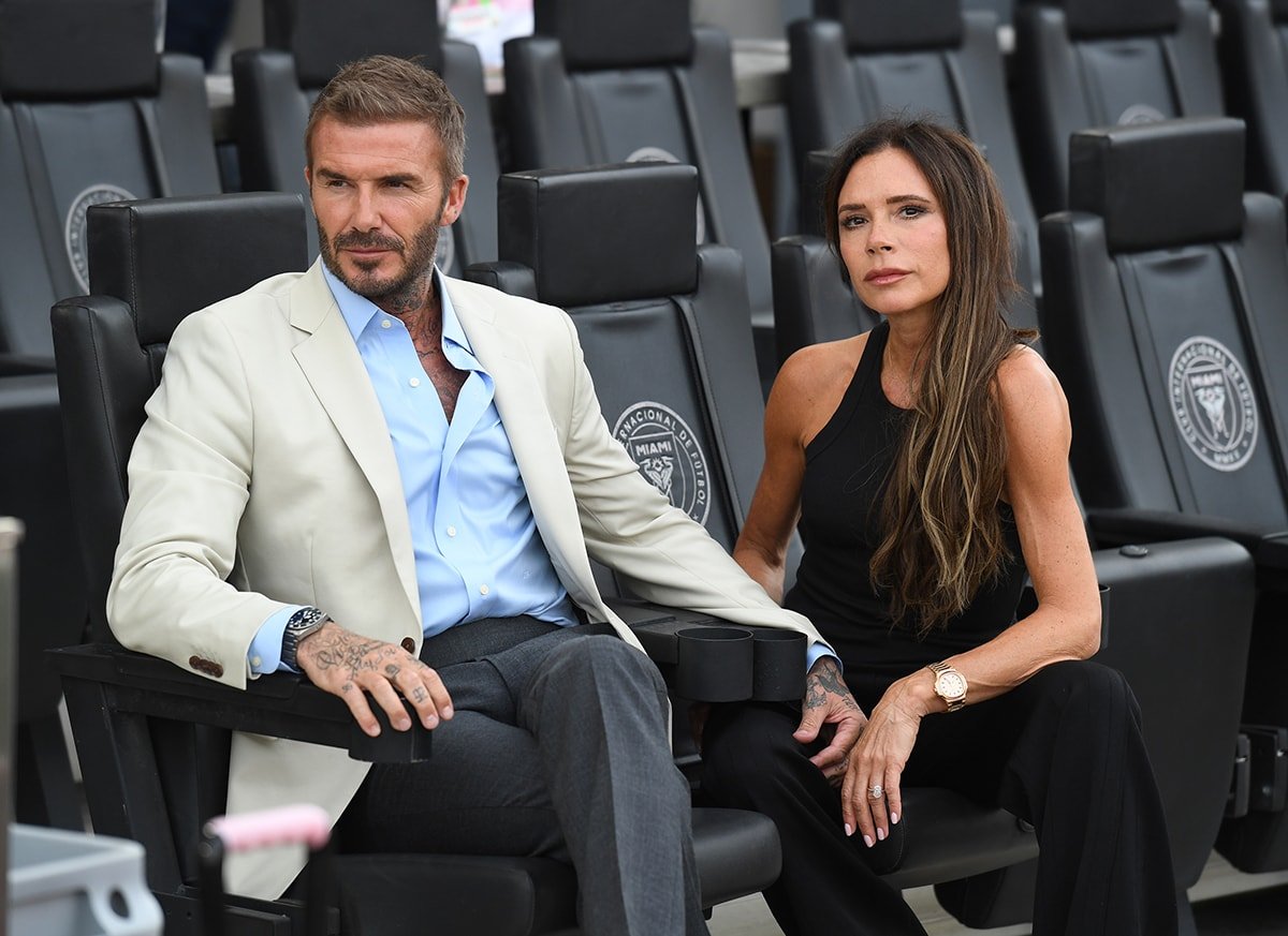 David and Victoria Beckham attend Inter Miami’s Leagues Cup match against Atlanta United at DRV PNK Stadium