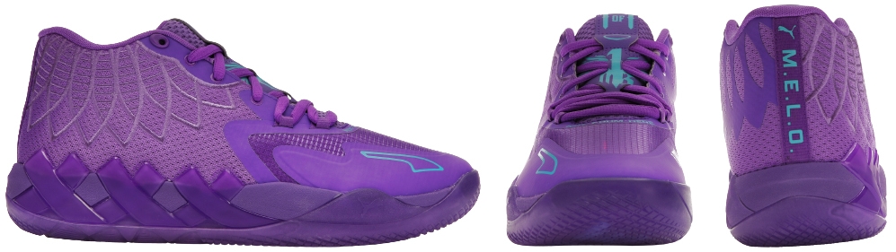 The MB.01 was the first LaMelo Ball shoe launched by Puma, with the latest Queen City colorway released as a nod to his team Charlotte Hornets