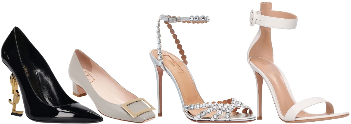 Luisaviaroma carries luxury brands like Saint Laurent, Roger Vivier, Aquazzura, and Gianvito Rossi