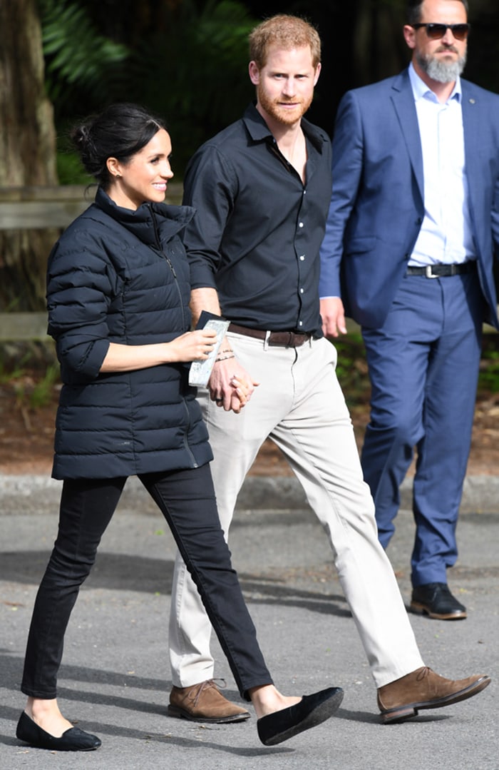 Meghan, Duchess of Sussex, was pictured wearing the Birdies Blackbird slippers while out with her husband in New Zealand on October 30, 2018