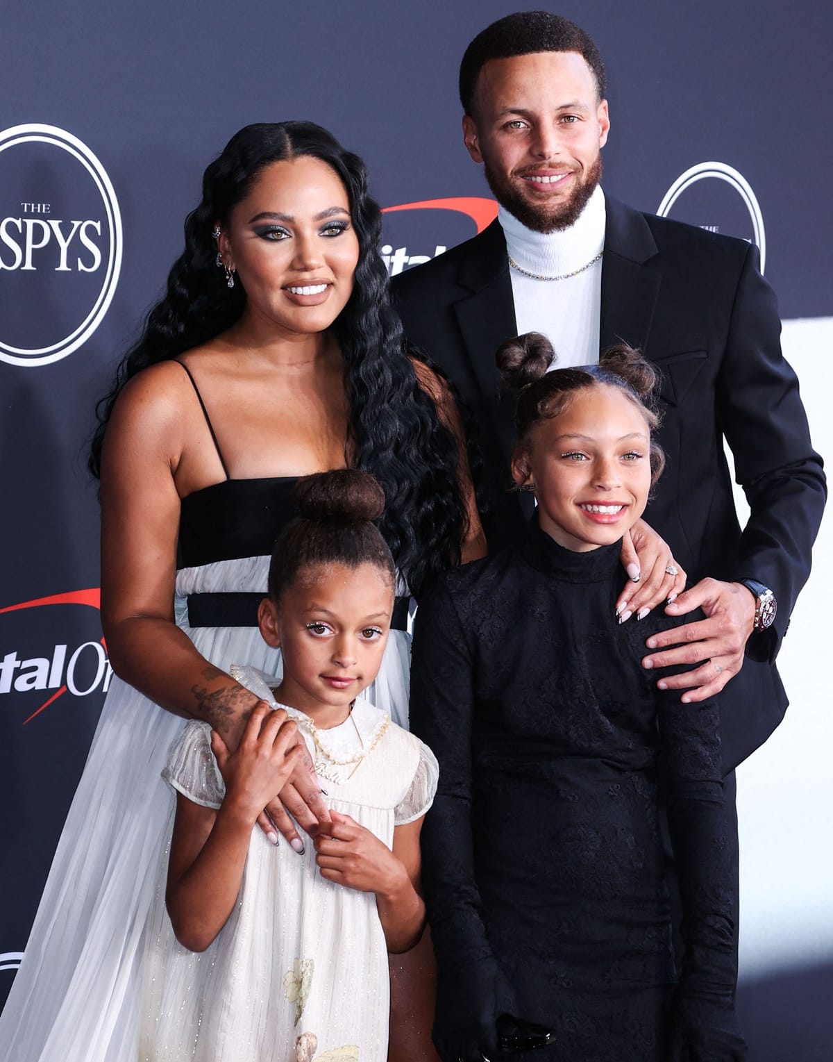 Ryan Carson Curry, Ayesha Curry, Riley Elizabeth Curry, and Stephen Curry attend the 2022 ESPYs