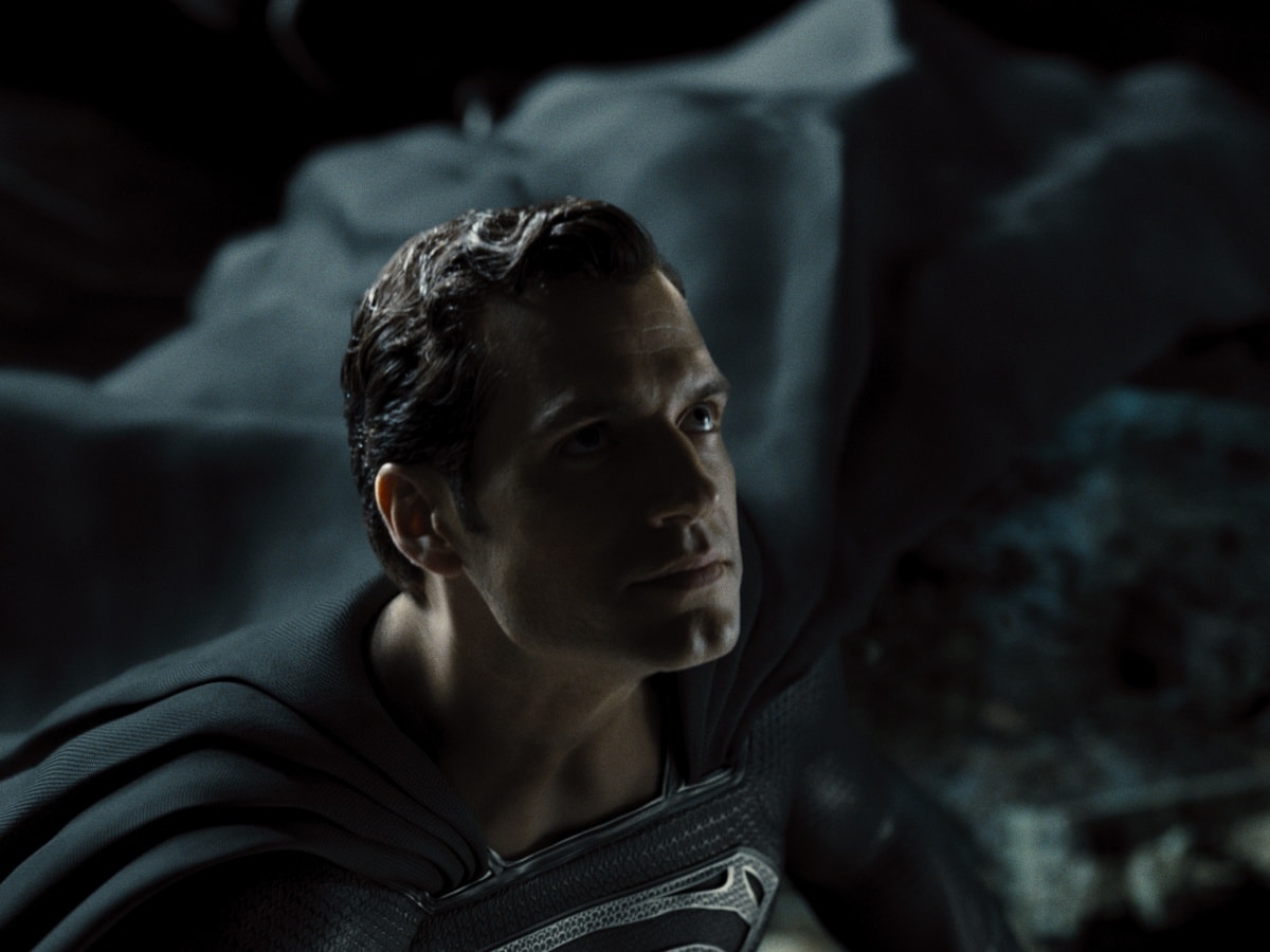 Henry Cavill as Clark Kent/Superman in the 2021 director’s cut of the 2017 superhero film Justice League entitled Zack Snyder’s Justice League