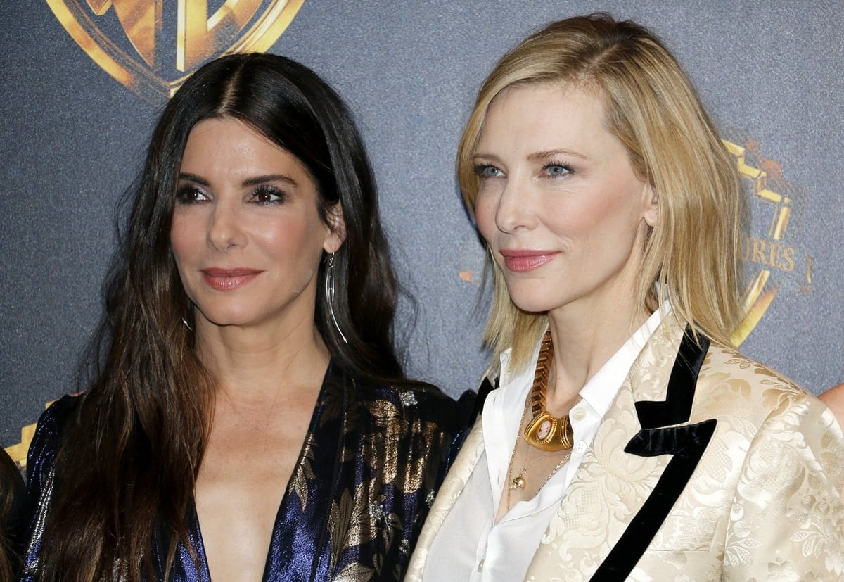 Cate Blanchett stands slightly taller at 5 feet 8 ¼ inches (173.4 cm) compared to Sandra Bullock's height of 5 feet 7 inches (170.2 cm)