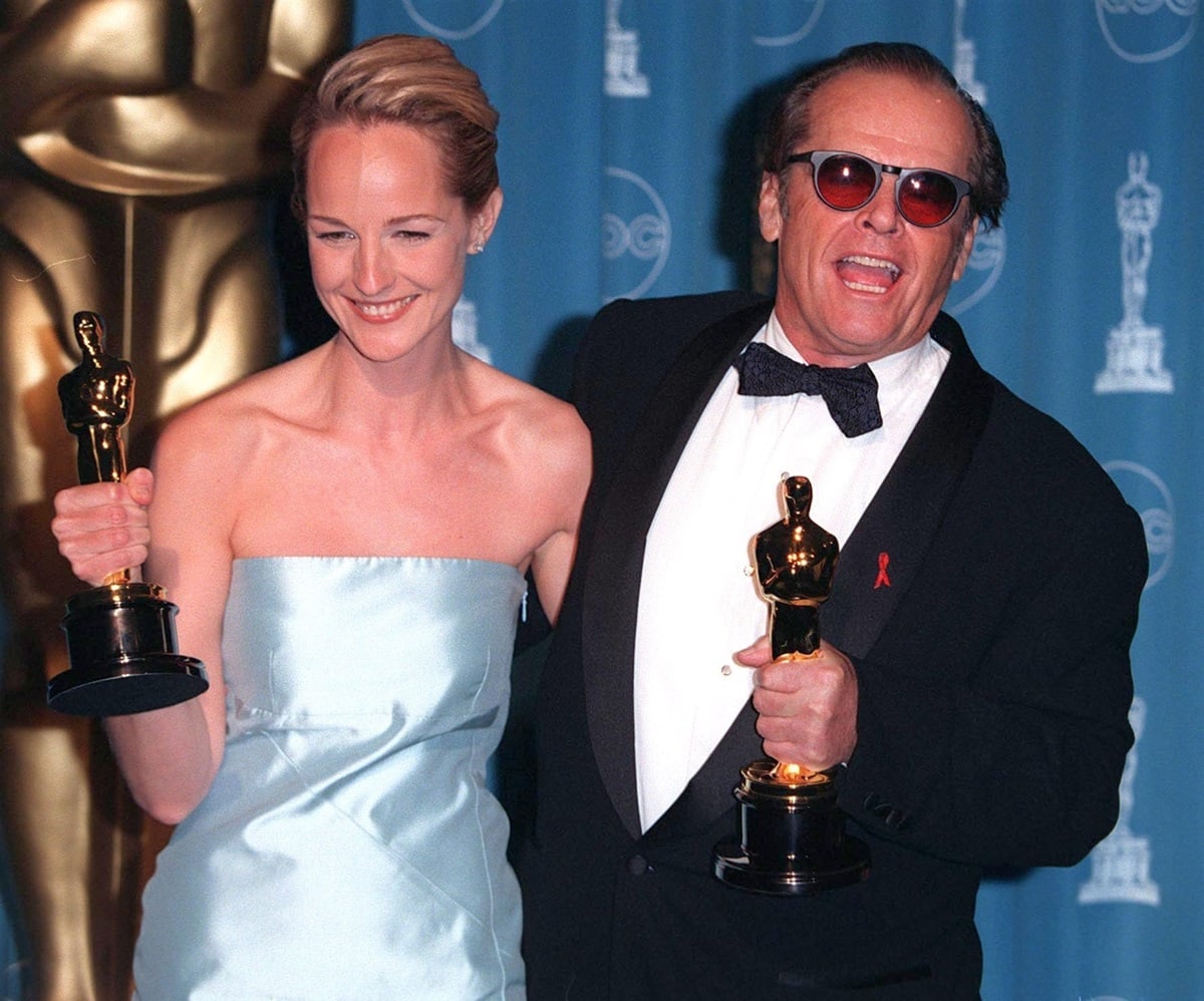 Helen Hunt won the Oscar for "Best Actress" for her role in "As Good as It Gets," where she starred alongside Jack Nicholson, who also won the Oscar for "Best Actor" for the same film