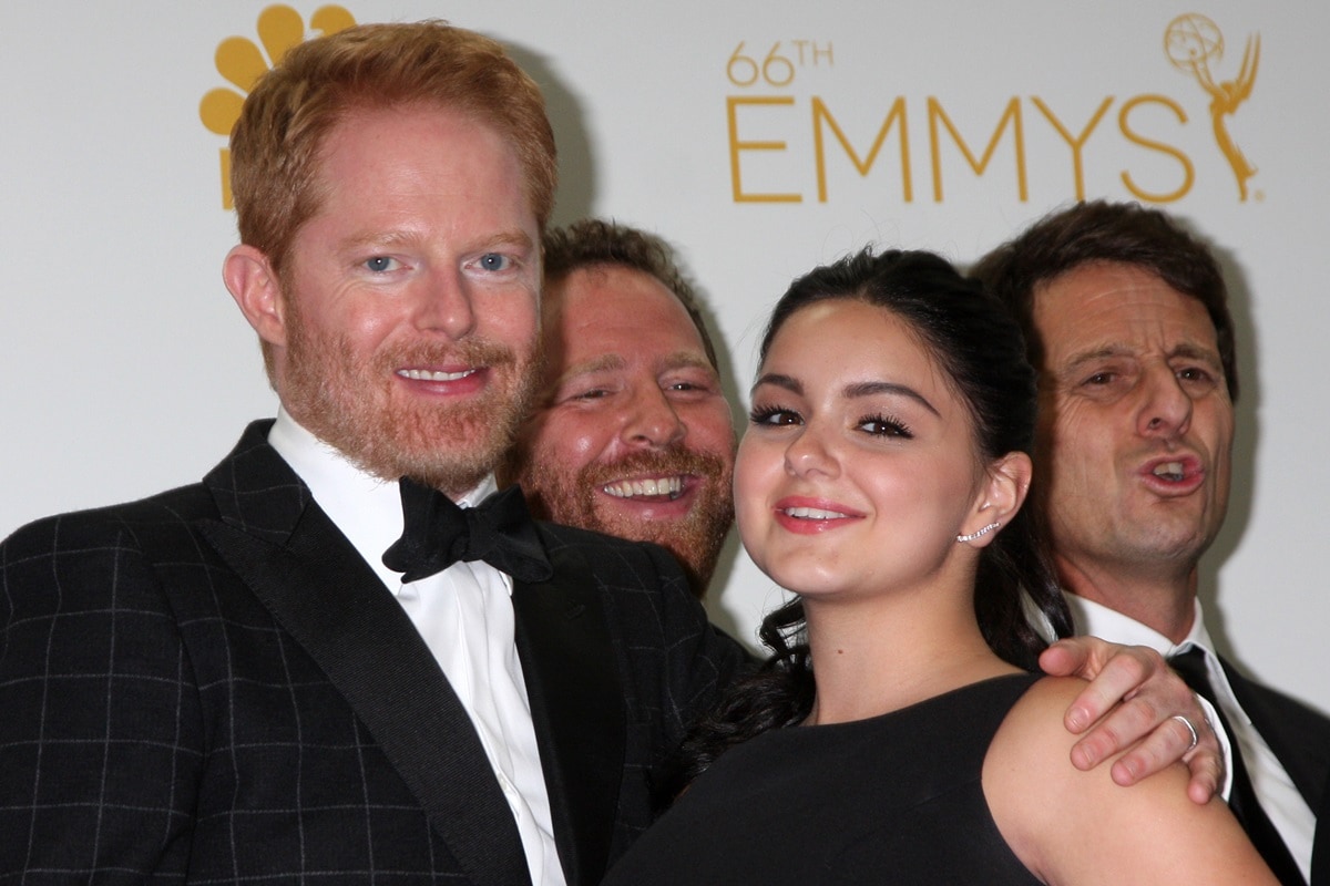 Jesse Tyler Ferguson stands taller at 5 feet 9 ¾ inches (177.2 cm), while Ariel Winter's height is 5 feet ½ inch (153.7 cm)