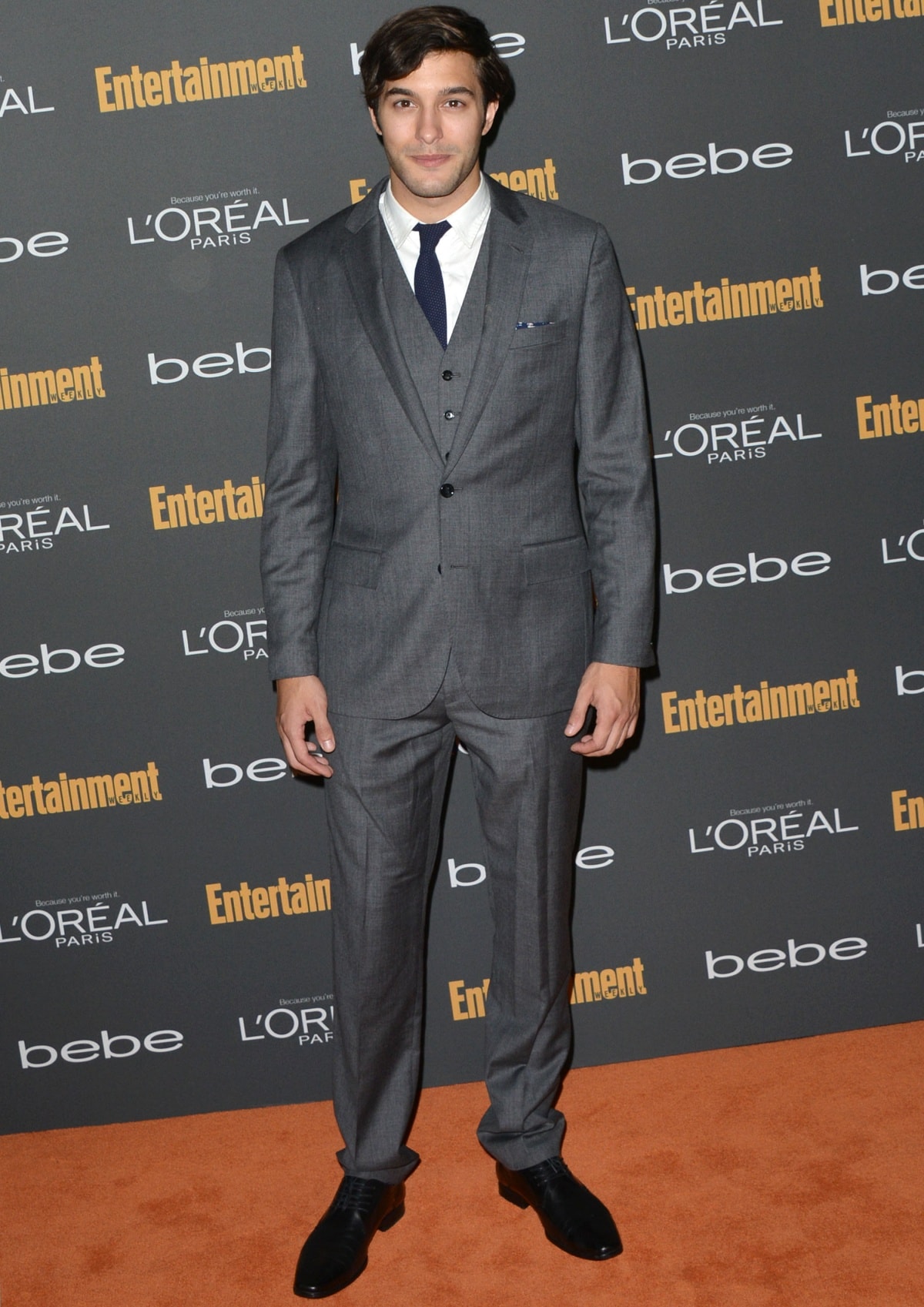 Alexander Koch looked dapper in a classic gray three-piece suit paired with sleek black leather dress shoes at Entertainment Weekly's Pre-Emmy Party