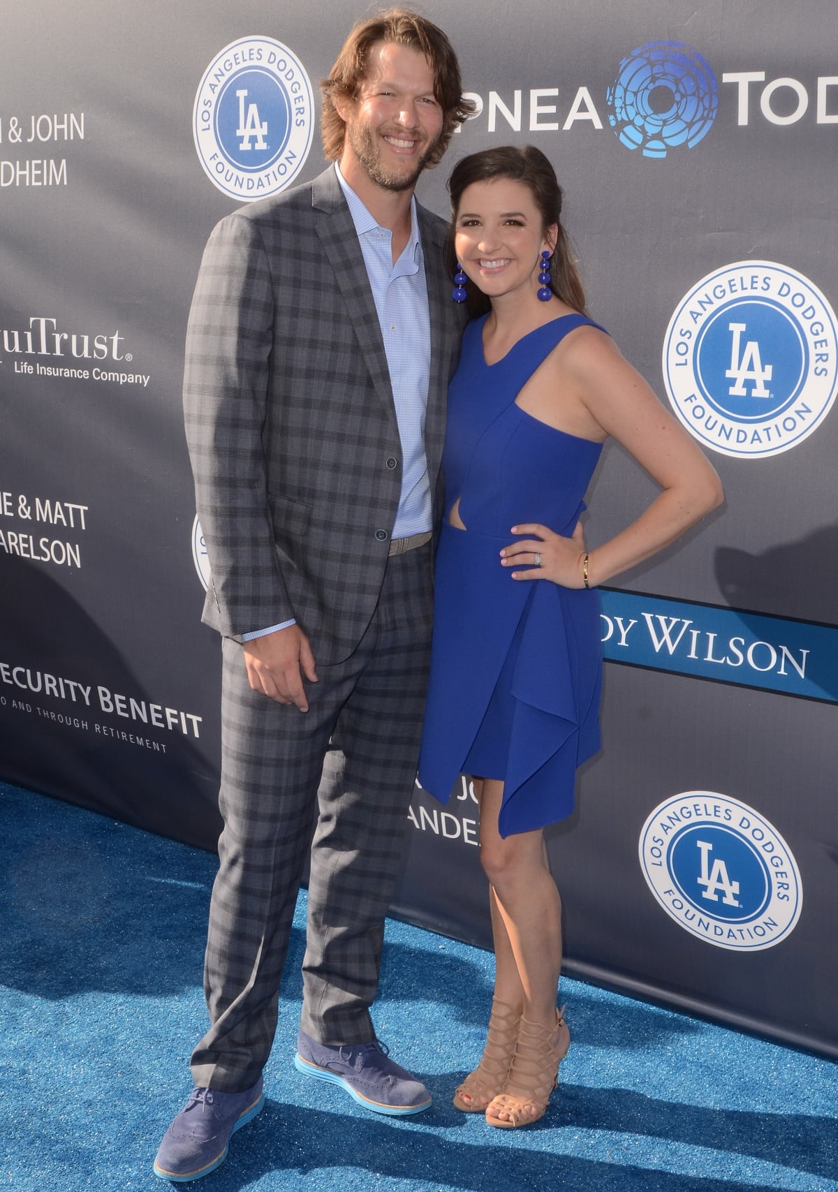 Clayton Kershaw and wife Ellen Kershaw making a date night out of The Los Angeles Dodgers Foundation’s 3rd Annual Blue Diamond Gala