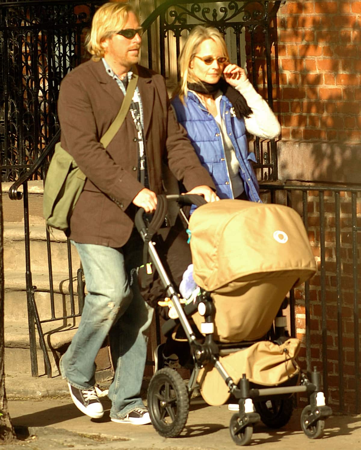 Helen Hunt with then-boyfriend Matthew Carnahan and daughter Makena Lei spending Mother’s Day in Soho