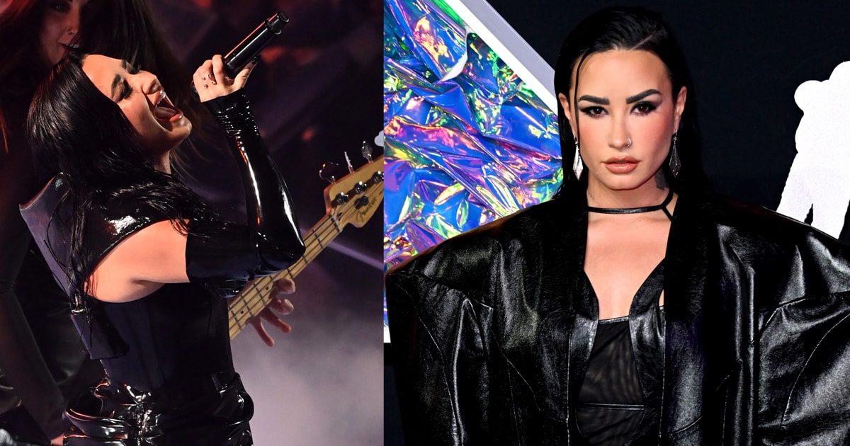 Demi Lovato Performs Rock Medley of Hits in Latex Outfit at the 2023 VMAs