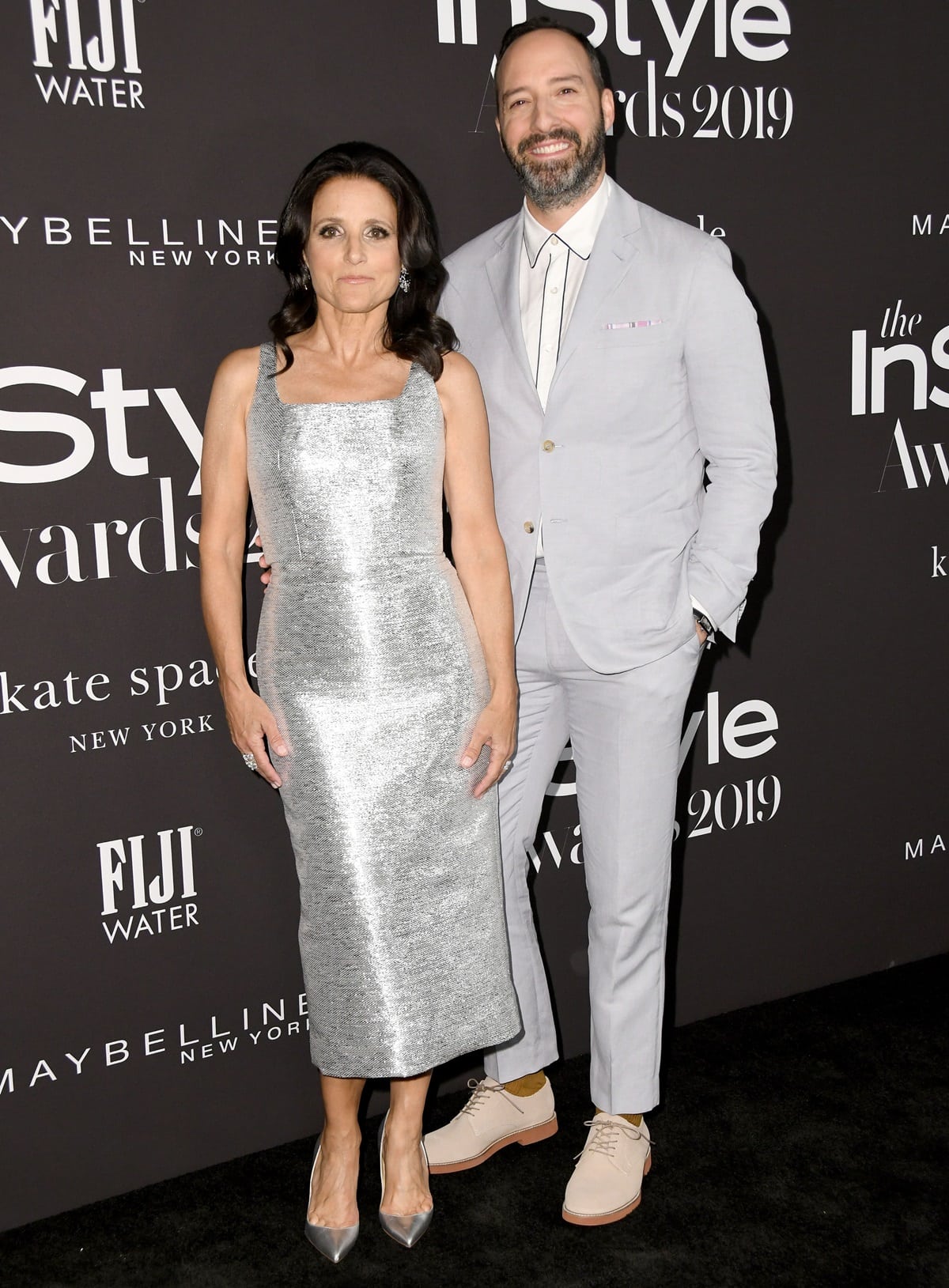 At the 2019 InStyle Awards held at The Getty Center in Los Angeles, California, Julia Louis-Dreyfus, standing at 5ft 2 ½ inches (158.8 cm), was notably shorter next to Tony Hale, who towers at 6ft ½ inch (184.2 cm)