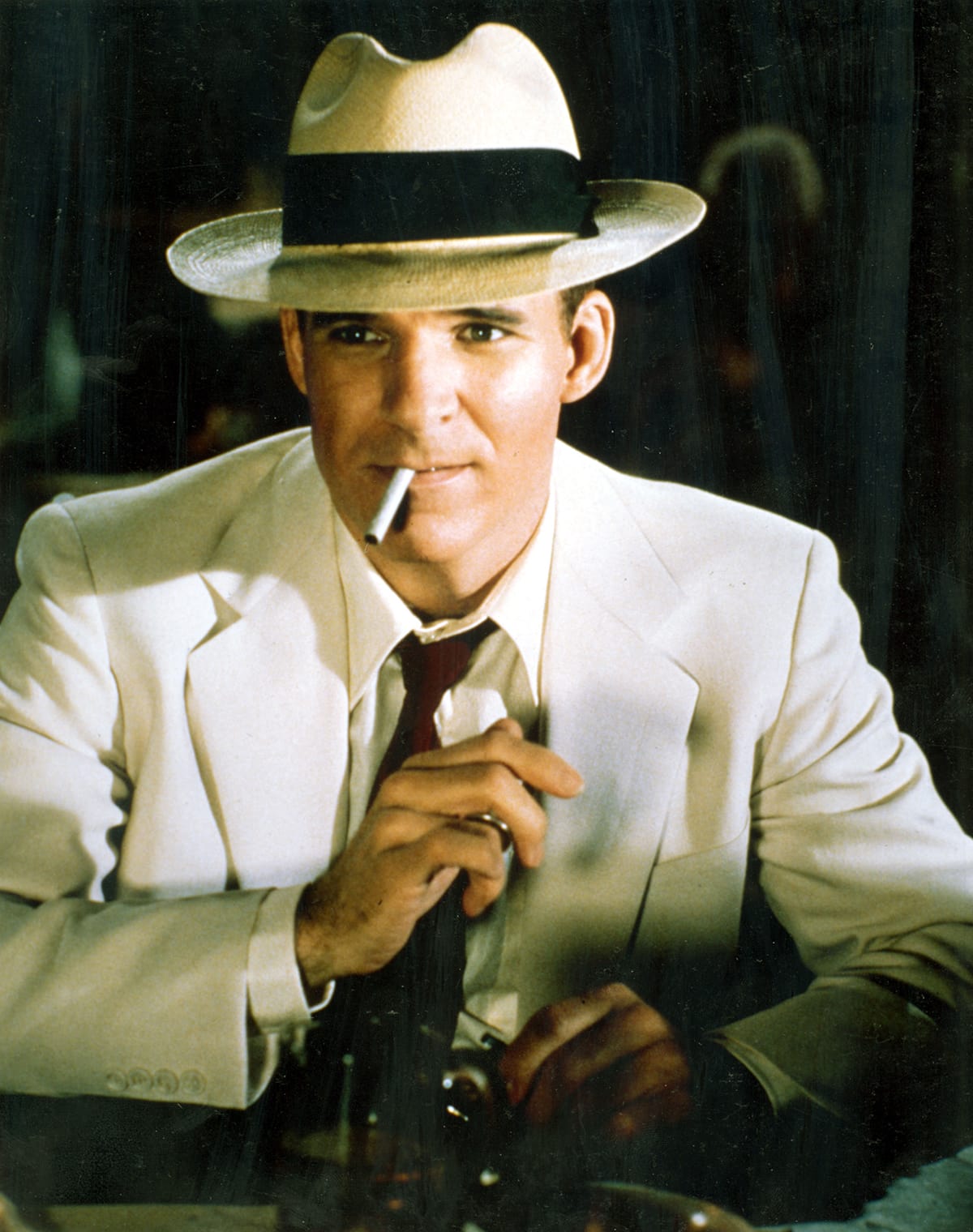 Steve Martin in a scene from the 1982 film Dead Men Don't Wear Plaid, where he plays the role of private investigator Rigby Reardon