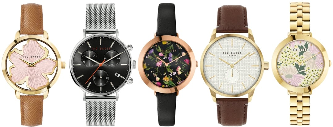 Ted Baker watches are fitted with a Japanese movement and are popular for their durability