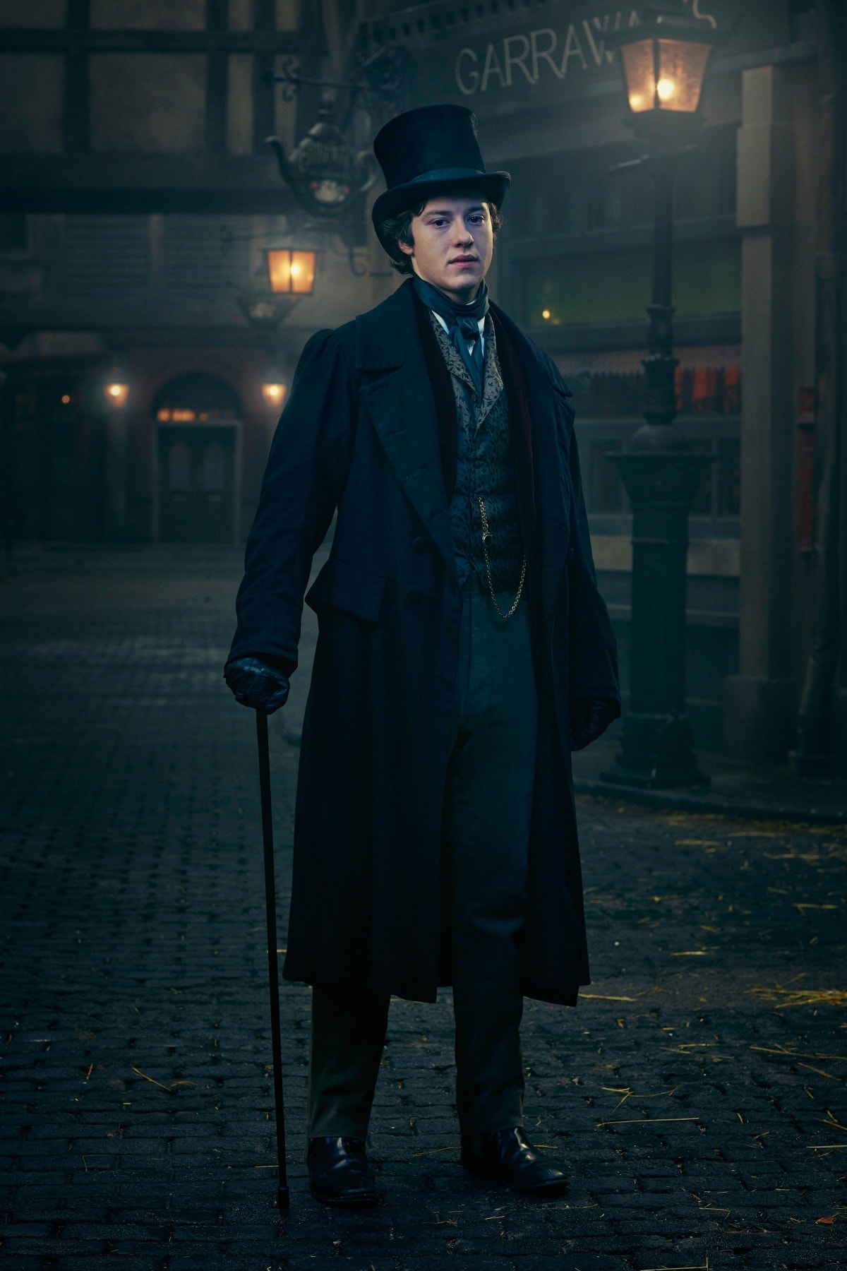 Joseph Quinn as Arthur Havisham in the British drama television series Dickensian