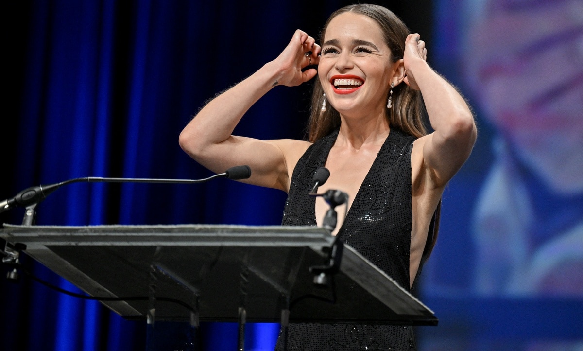 Emilia Clarke was all smiles as she accepted the coveted New Hollywood Award, which recognizes her work and inspiring vision