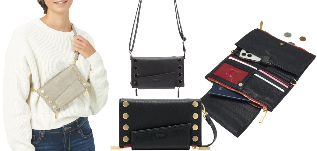 Hammitt's Levy easily converts from a wallet to a clutch with its removable crossbody strap