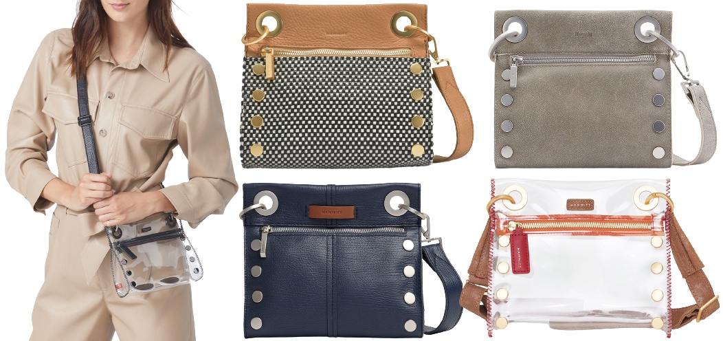 The Tony SML is available in a variety of materials, including clear PVC, leather, and soft nubuck, and features a classic crossbody silhouette with an adjustable strap