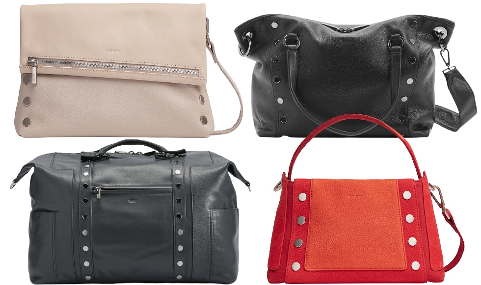 Hammitt is known for its buttery soft leathers, signature rivets, and red interior lining