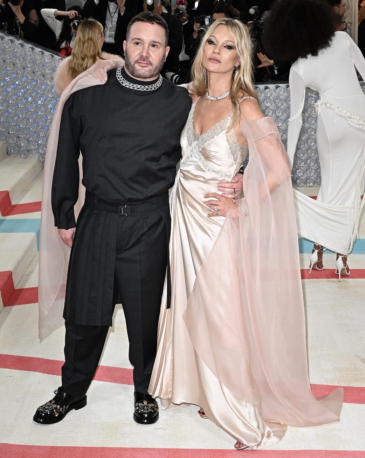 Fashion designer Kim Jones and iconic model Kate Moss were in attendance at The 2023 Met Gala