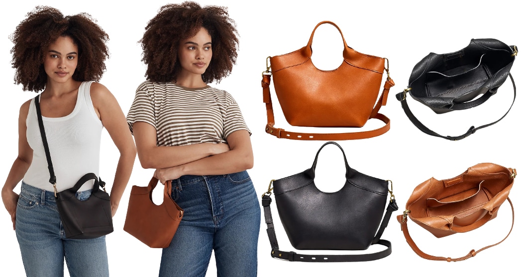 Madewell's best-selling collection, the Mini Sydney Cutout Tote boasts a timeless design, updated with a magnetic closure, a top handle, and an adjustable crossbody strap
