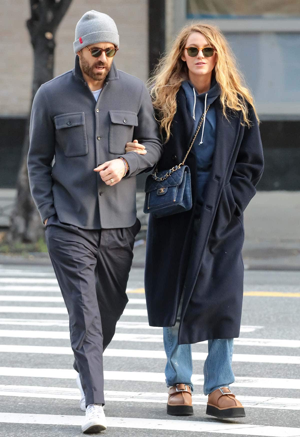 Ryan Reynolds and Blake Lively walk arm-in-arm in cozy fall outfits a day after Ryan Reynolds' 47th birthday on October 24, 2023