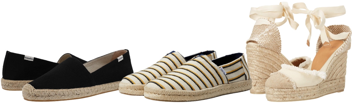 The perfect summer casual shoes, an espadrille's distinctive feature is its braided rope sole and canvas or cotton upper