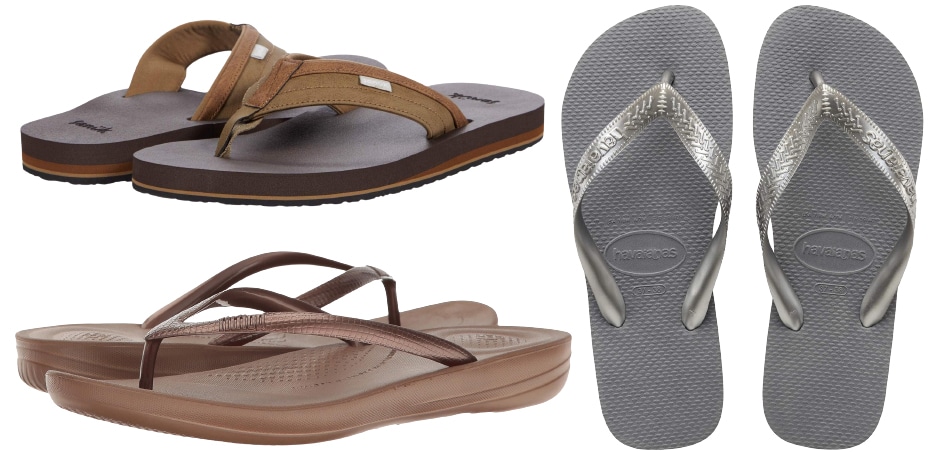 Flip flops are lightweight, casual open sandals with a thong toe post and a Y-shaped strap