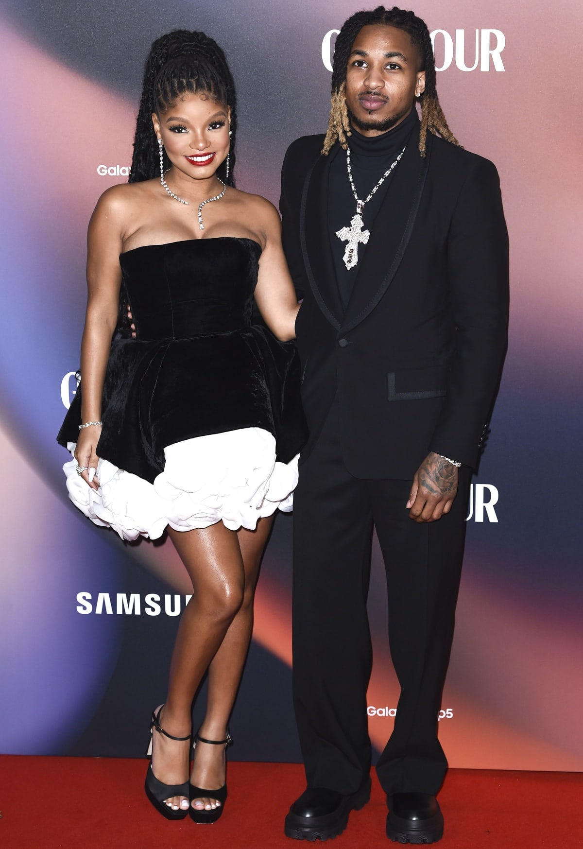 Halle Bailey with boyfriend DDG at the 2023 Glamour Women of the Year Awards