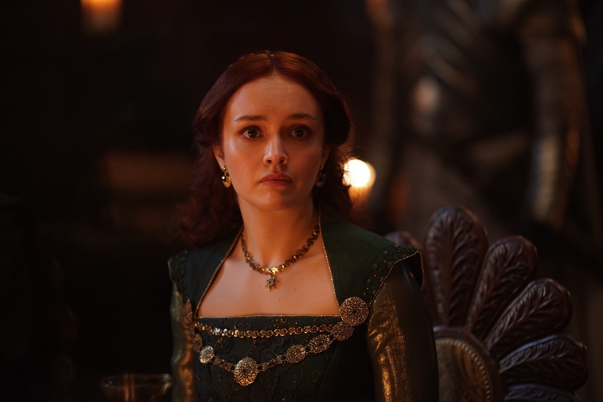 Olivia Cooke as Alicent Hightower in the American fantasy drama television series House of the Dragon