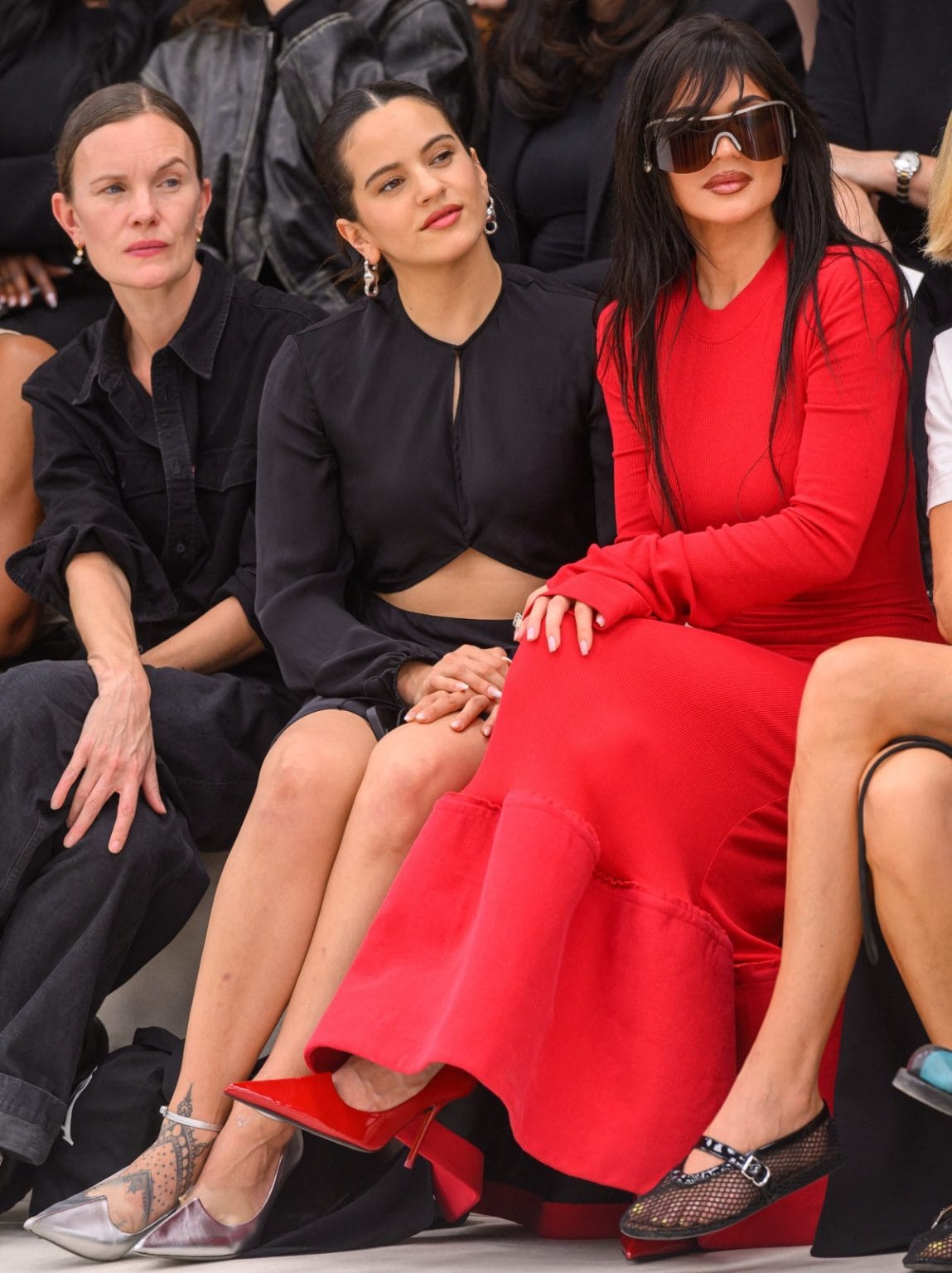 Kylie Jenner Turns Heads in Fiery Red Acne Studios Gown and Pumps at(02)