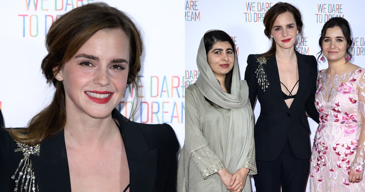 Emma Watson Embraces Shirtless Blazer Trend at We Dare To Dream Premiere