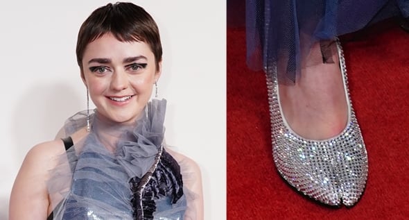 Game of Thrones’ Maisie Williams Stuns in Deconstructed Gown, Abstract Eye Makeup and Viral Tabi Heels at GQ Men of the Year Awards