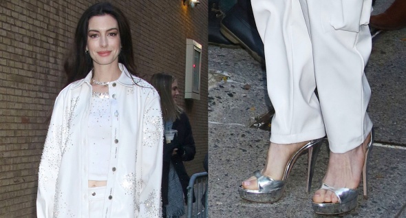 Anne Hathaway Shares Never Again Anniversary Date Idea in All-White Ensemble at Live With Kelly & Mark