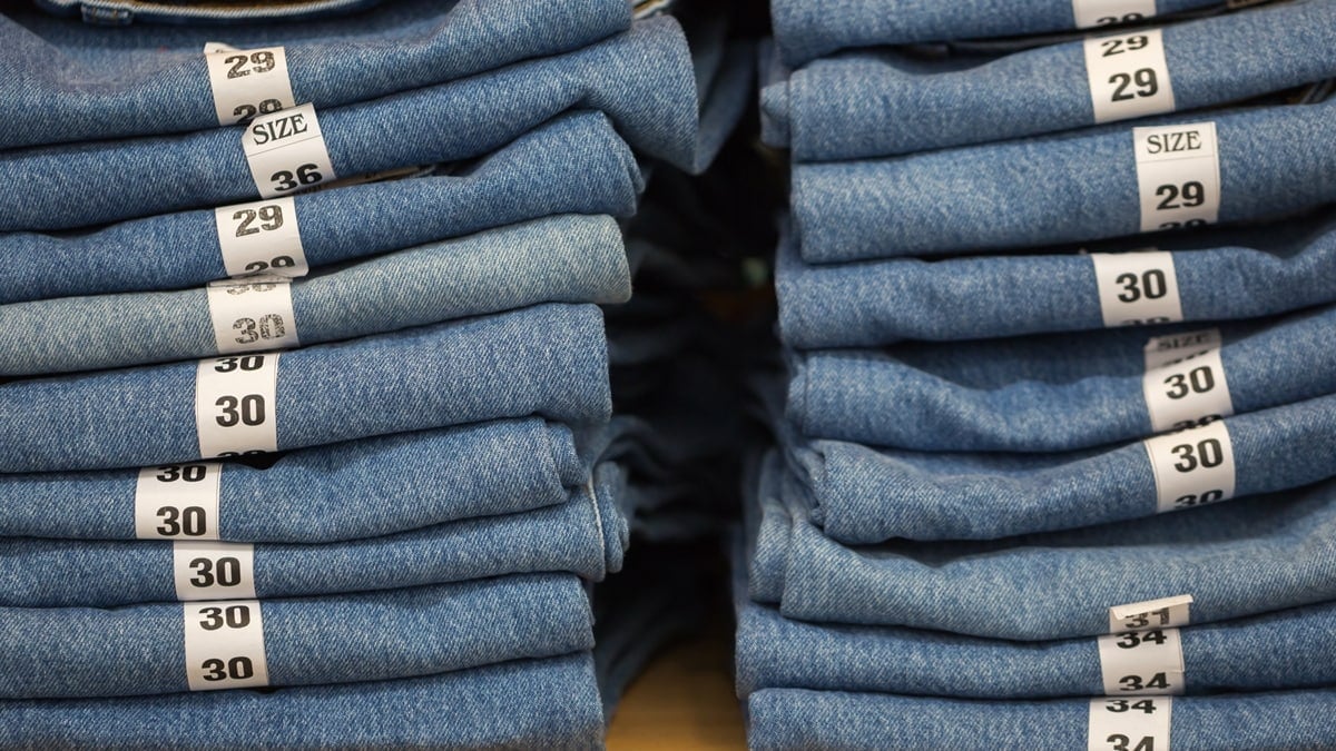 Jeans sizes can vary between brands and regions, and they are typically represented using a combination of numbers and sometimes letters
