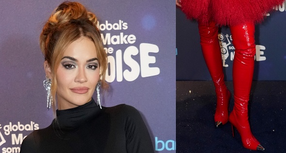 Rita Ora Sets Stage Ablaze in Red David Koma Dress at Global Radio’s Make Some Noise Charity Gala