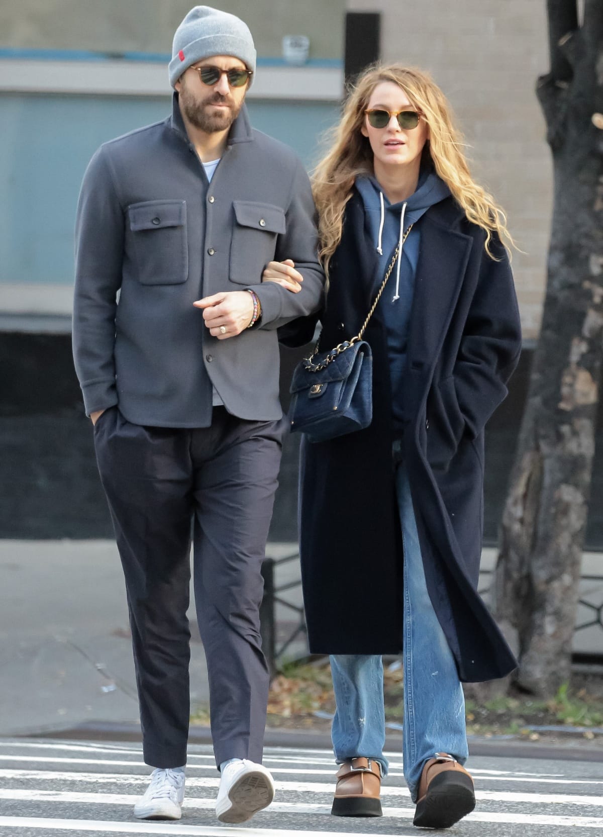 Ryan Reynolds and Blake Lively in coordinating ensembles while out and about in New York City