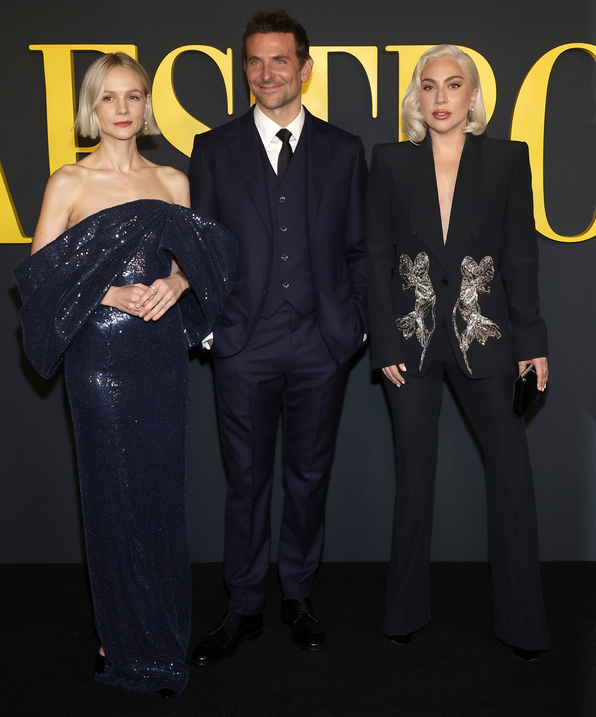 Carey Mulligan, Bradley Cooper, and Lady Gaga at the Los Angeles special screening of Netflix's Maestro at the Academy Museum of Motion Pictures on December 12, 2023