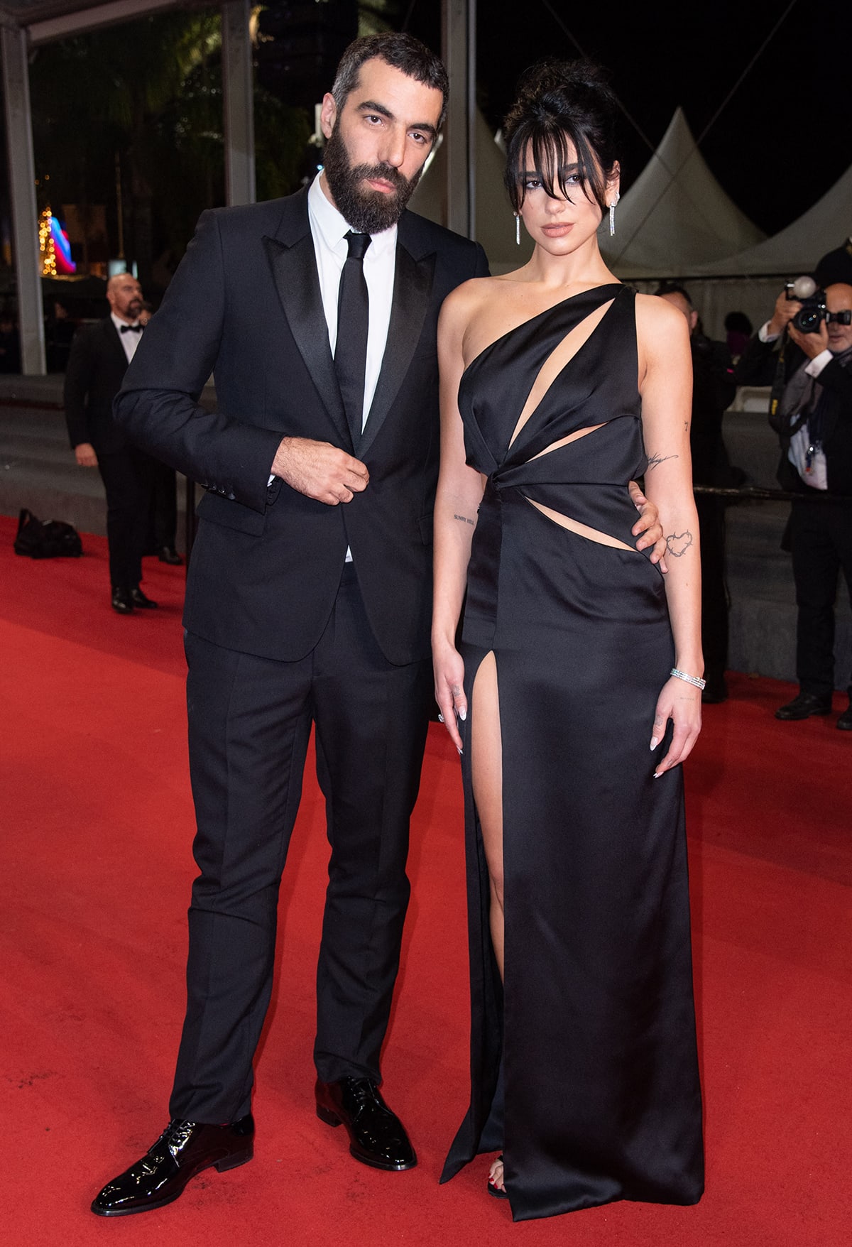 Romain Gavras and Dua Lipa at the Omar La Fraise 76th Cannes Film Festival premiere on May 19, 2023