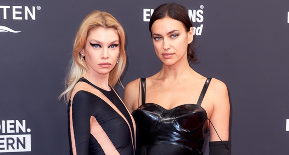 Supermodel BFFs Stella Maxwell and Irina Shayk Steal the Show in Long Black Dresses at the Bambi Awards 2023
