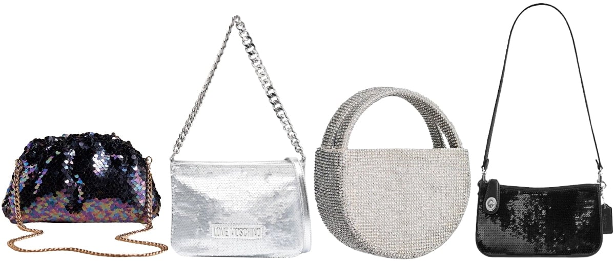 Sparkly bags are ideal for those who prefer a simple, minimalistic style with a touch of quirkiness