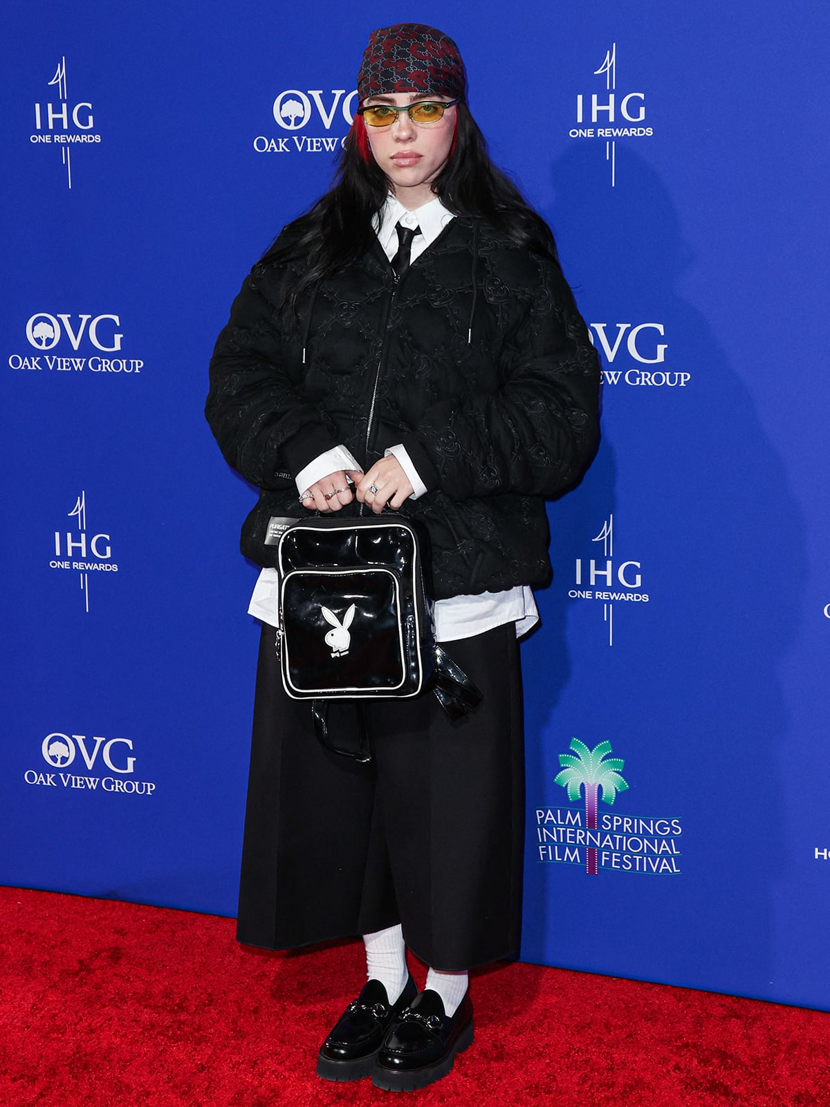 Billie Eilish dons her signature style at the 35th Annual Palm Springs International Film Festival Awards held at the Palm Springs Convention Center on January 4, 2024