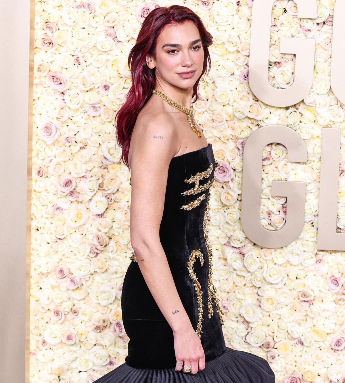 Dua Lipa Makes Memorable Golden Globes Debut in Black Velvet ...