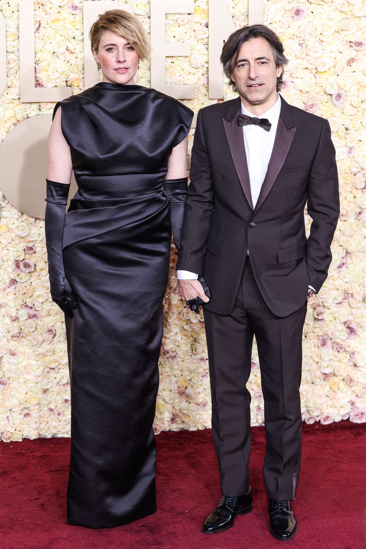 Red Carpet Royalty: Gerwig and Baumbach make a stylish statement in coordinated black outfits