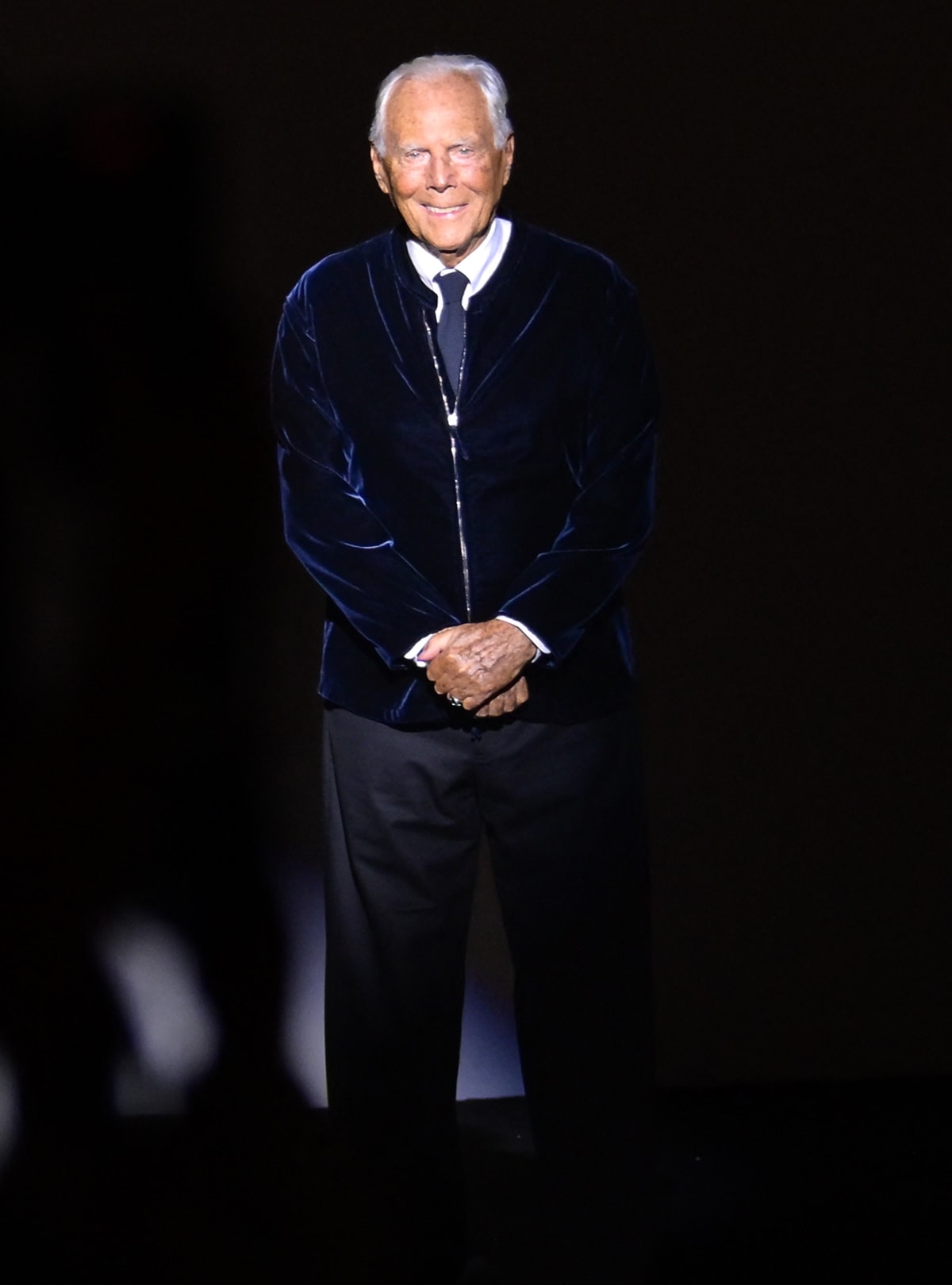 Italian fashion legend Giorgio Armani mesmerizes the fashion world with his haute couture collection at Palais de Tokyo during the Armani Prive Haute Couture Spring/Summer 2024 fashion show as part of Paris Fashion Week on January 23, 2024, in Paris, France