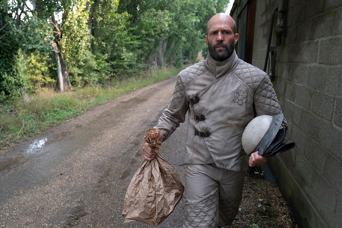 Jason Statham stars as Adam Clay in the classic revenge movie, The Beekeeper