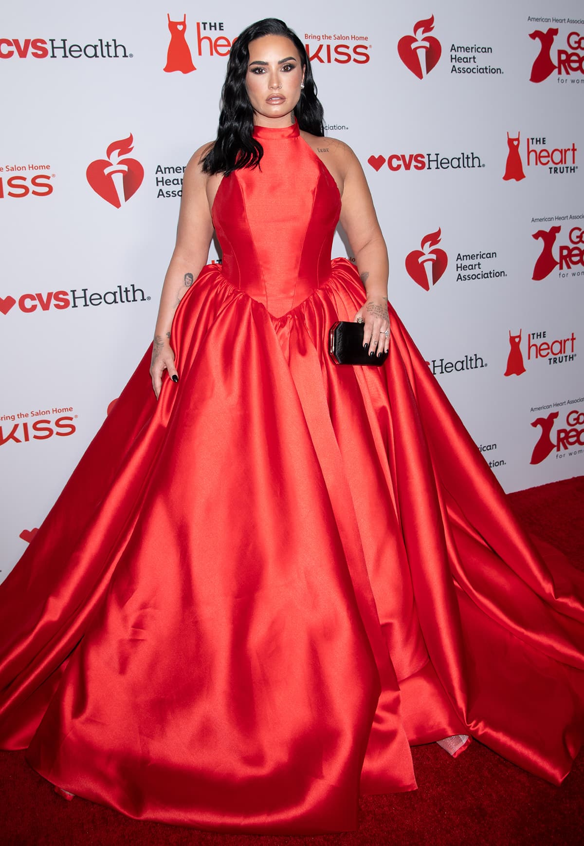 Demi Lovato at the American Heart Association’s “Go Red for Women” Red Dress Collection Concert held at Jazz at Lincoln Centre on January 31, 2024
