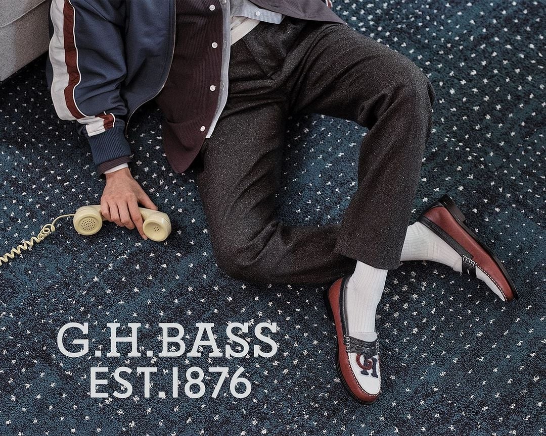 G.H. Bass & Co. was founded in 1876 by George Henry Bass in Wilton, Maine, and is particularly famous for their Weejuns, the original penny loafers introduced in 1936