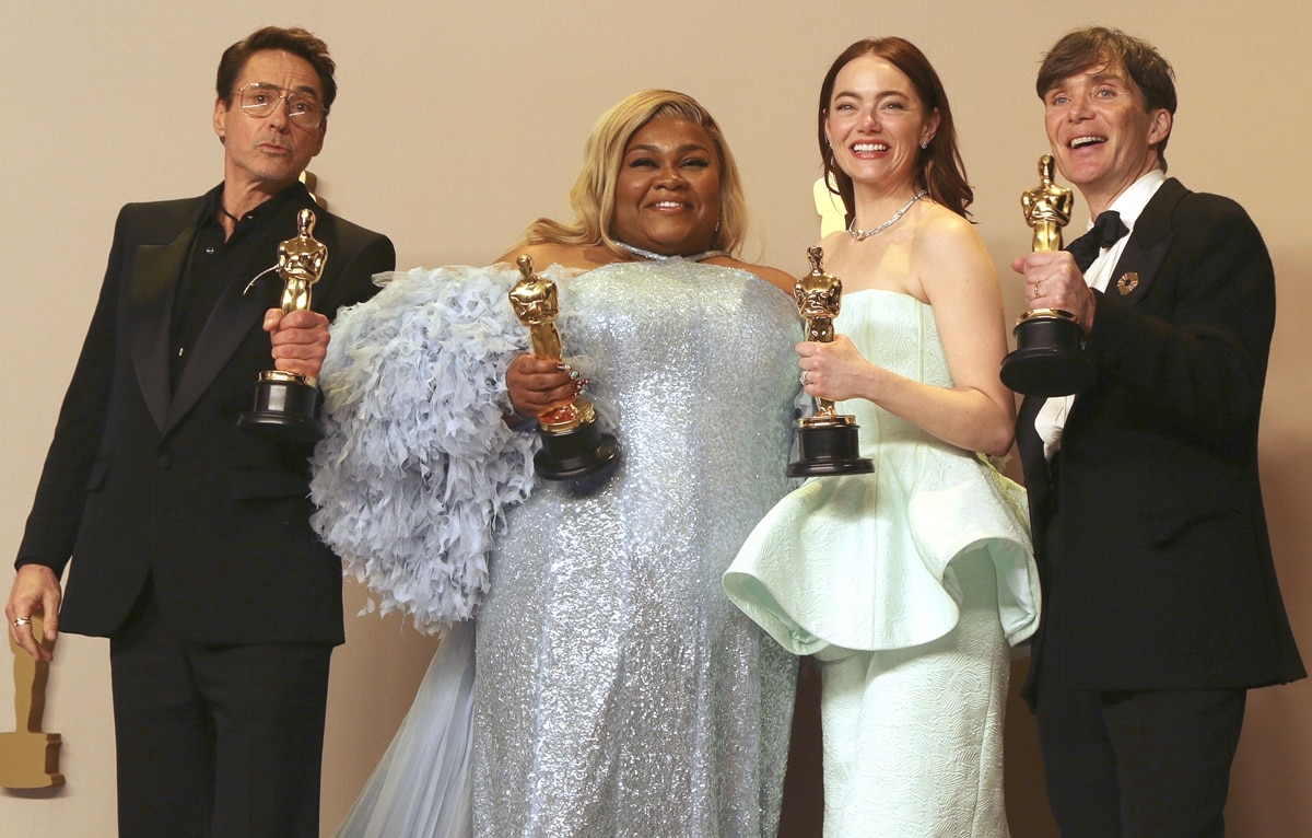 At the 2024 Oscars, Emma Stone, Cillian Murphy, Robert Downey Jr., and Da'Vine Joy Randolph were among the top winners, each celebrated for their exceptional performances in their respective roles