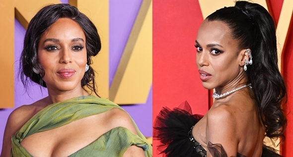 Kerry Washington Is Green Goddess in Corseted Vivienne Westwood Gown at 55th Annual NAACP Image Awards